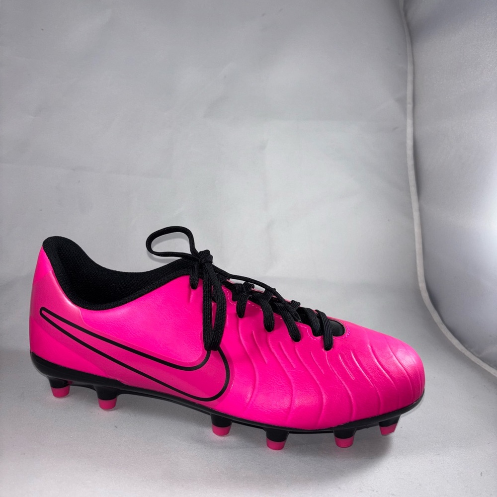 Nike Bright Pink Soccer Cleats with Black Details
